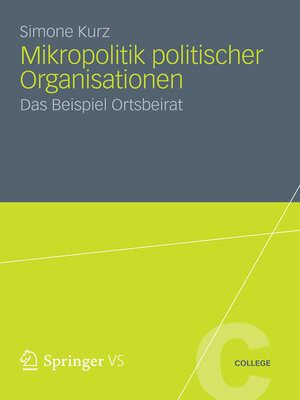 cover image of Mikropolitik politischer Organisationen